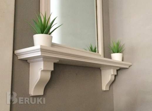 Полка настенная с консолями 2