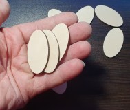 Овальные деревянные заготовки 40×20×3 мм — набор 10 шт.