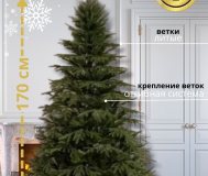 Премиум 100% литая елка искусственная новогодняя