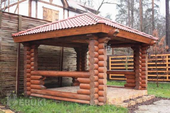 Сруб дома, бани, беседки из оцилиндрованного бревна 2