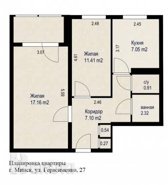 Продам 2-комнатную квартиру 23