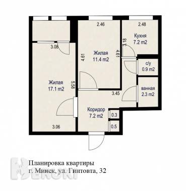 Продаётся 2 комнатная квартира под ремонт 21