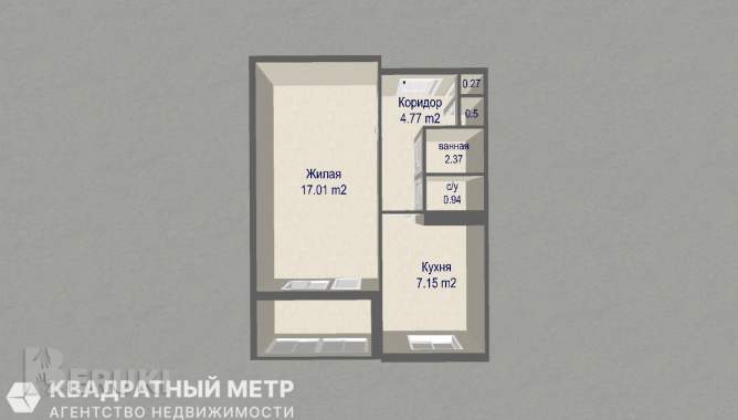 Продам 1-комнатную квартиру 23