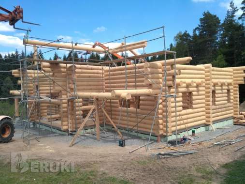 Сруб дома, бани, беседки из оцилиндрованного бревна 9