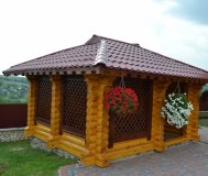 Сруб дома, бани, беседки из оцилиндрованного бревна