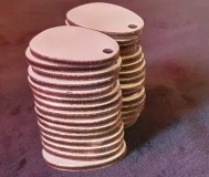 Набор из 30 овальных деревянных заготовок 30×20×3 мм — для творчества.