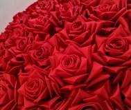 Букет 101 роза из атласных лент