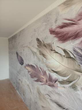 Поклейка обоев , фотообоев 4