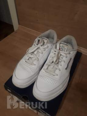 Кожаные кроссовки reebok classic clob c 85. 1
