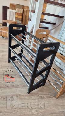 Дубовая полка для обуви 1