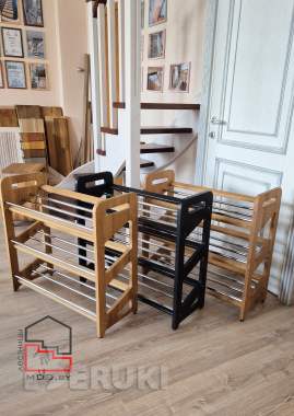 Дубовая полка для обуви 5