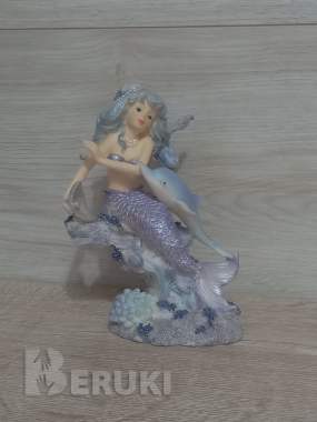 Статуэтка русалочка с дельфин 0