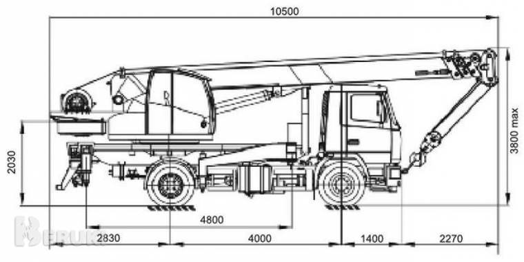 Аренда автокрана кс-4571by-8-02 гп 20т, впс 28м 1