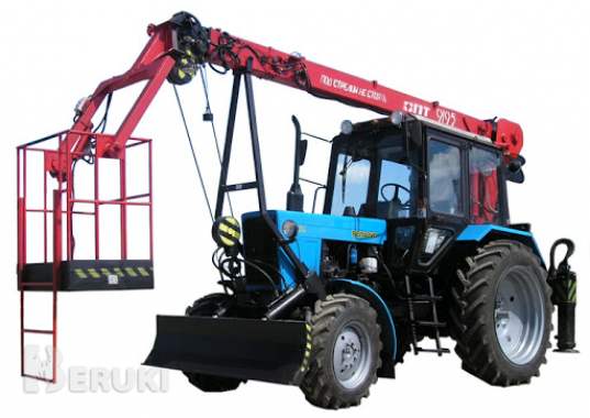 Аренда вышки-подъемника монтажного опт-9195 на базе трактора беларус 920. 2 0