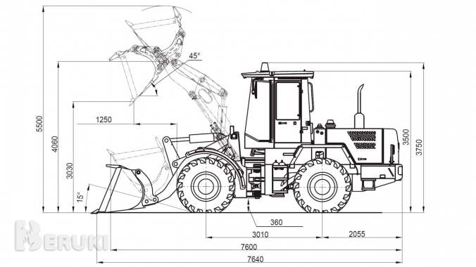 Аренда погрузчика амкодор 342с4 со стрелой монтажной 2т 1