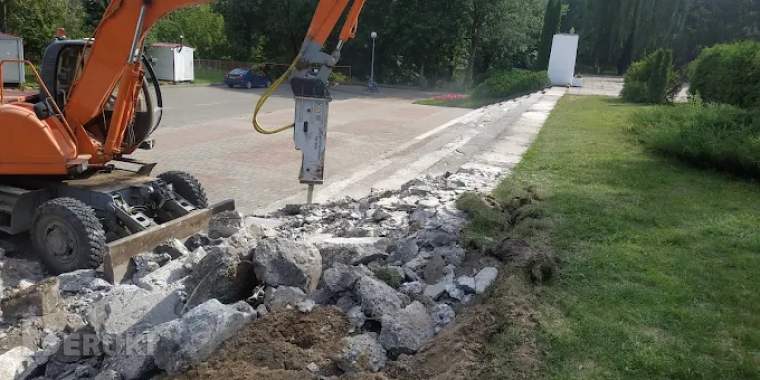 Аренда гидромолота profbreaker на базе экскаватора tvex ek-14-20 0