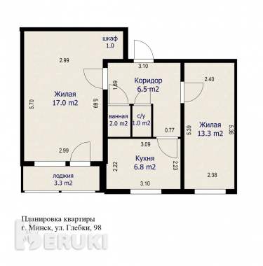 Продажа 2- комнатной квартиры с отличным ремонтом 10