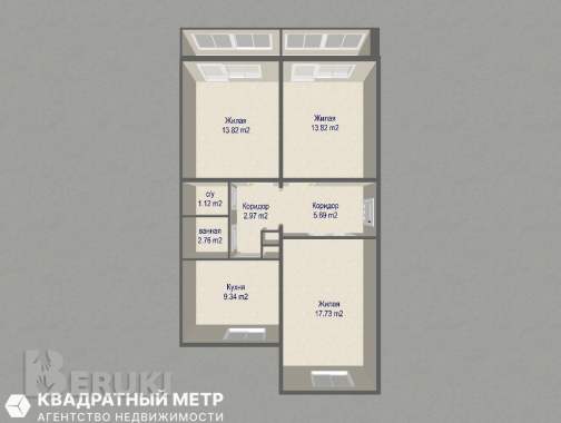 Продаётся 3 комнатная квартира в Московском районе в микрорайоне Юго-запад. 7
