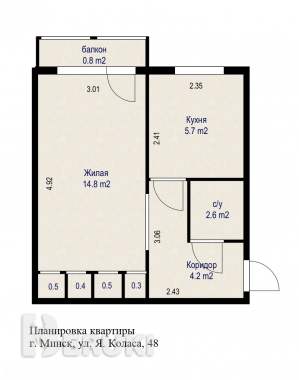 Продам 1-комнатную квартиру 19