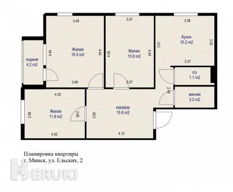 Продам 3-комнатную квартиру 19