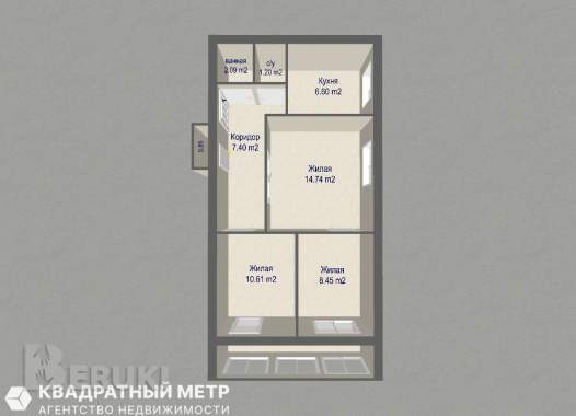 Продам 3-комнатную квартиру 38
