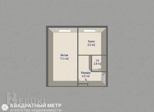 Продается однокомнатная квартира у ст. М. Молодежная 15