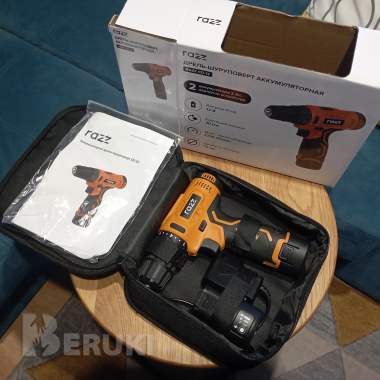 Аккумуляторный шуруповерт razz cd-12 (2 акб на 2 ач) 0