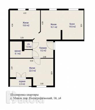 Эксклюзивная 3-комнатная квартира с авторским ремонтом в престижном тихом районе 22