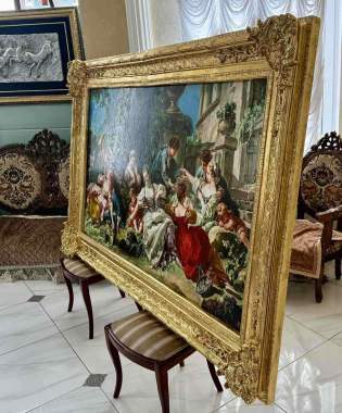 Картина на холсте, сусальное золото 2