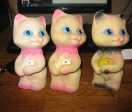 Кот с рыбкой СССР резина 3 шт. одним лотом