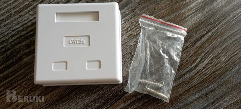 Розетка компьютерная cablexpert rj45 (2 порта) 0