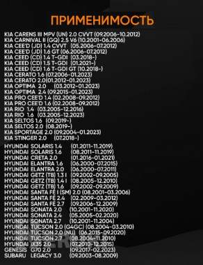 Фильтр масляный для хендай солярис/киа рио 2