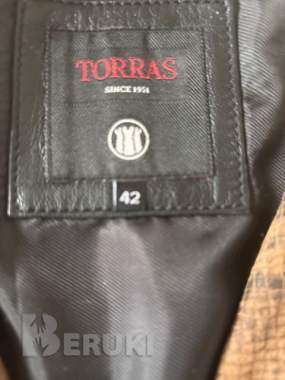 Стильная комбинированная кожаная куртка torras 1