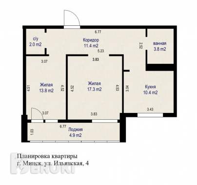 Продается 2-комнатная квартира в лебяжем 28