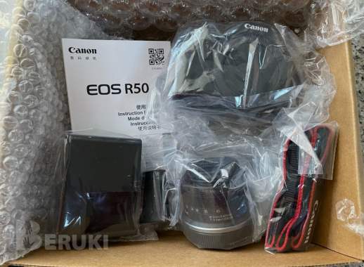 Canon eos r50 mirrorless 24. 2 mp camera with rf-s 18-45mm stm lens 1