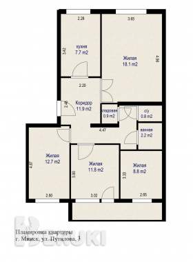 Продается 4-комнатная квартира 13