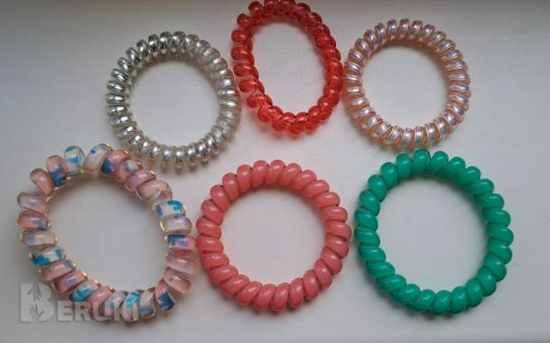 Резинка-браслет пружинка, новые, разноцветные 1