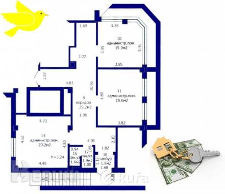 Продаю офисное помещениие у метро ковальская слобода 11