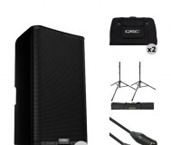 Qsc k12. 2 k. 2 series 12 2000w powered speaker pair with essential accessories