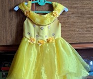 Платье с корсетом желтое-лимонное, нарядное на 4-6лет (р. 98-122), б. У