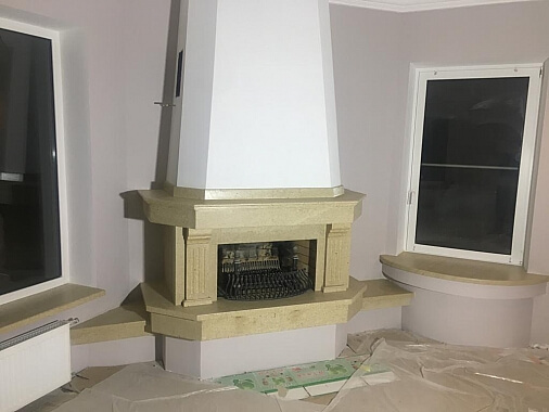 Портал для электрического камина из натурального камня в Минске от производителя. 4