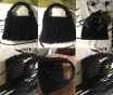 Ежевичная handmade сумка из бусин Шамбала