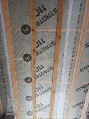 Утепление кровли минватой, пароизоляция и обшивка 2