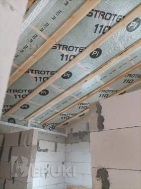 Утепление кровли минватой, пароизоляция и обшивка 5