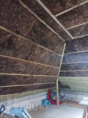 Утепление кровли минватой, пароизоляция и обшивка 12