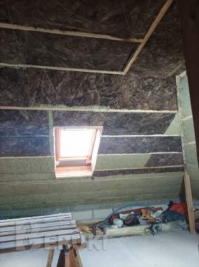 Утепление кровли минватой, пароизоляция и обшивка 15