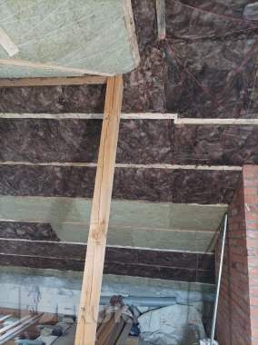 Утепление кровли минватой, пароизоляция и обшивка 19