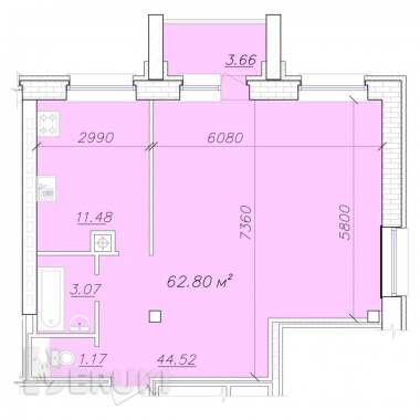 2-комнатная квартира в новом доме 0