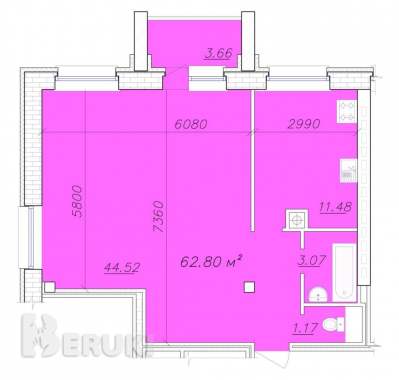 2-комнатная квартира в новом доме 2
