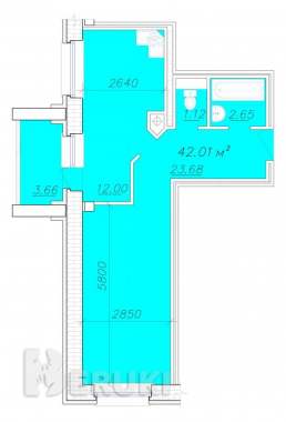 1-комнатная квартира в новом доме 2